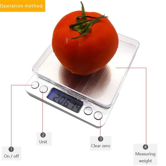 2 pcs LCD Portable Mini Electronic Digital Scales 3000g/0.1g Pocket Case Postal - Picture 6 of 16